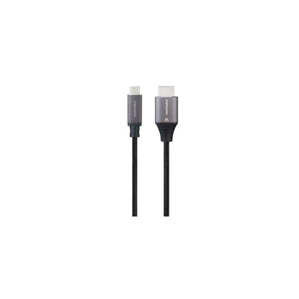 Cable Conversor Nanocable 10.15.5262/ USB Tipo-C Macho - HDMI Macho/ 1.8m/ Negro | HDMI