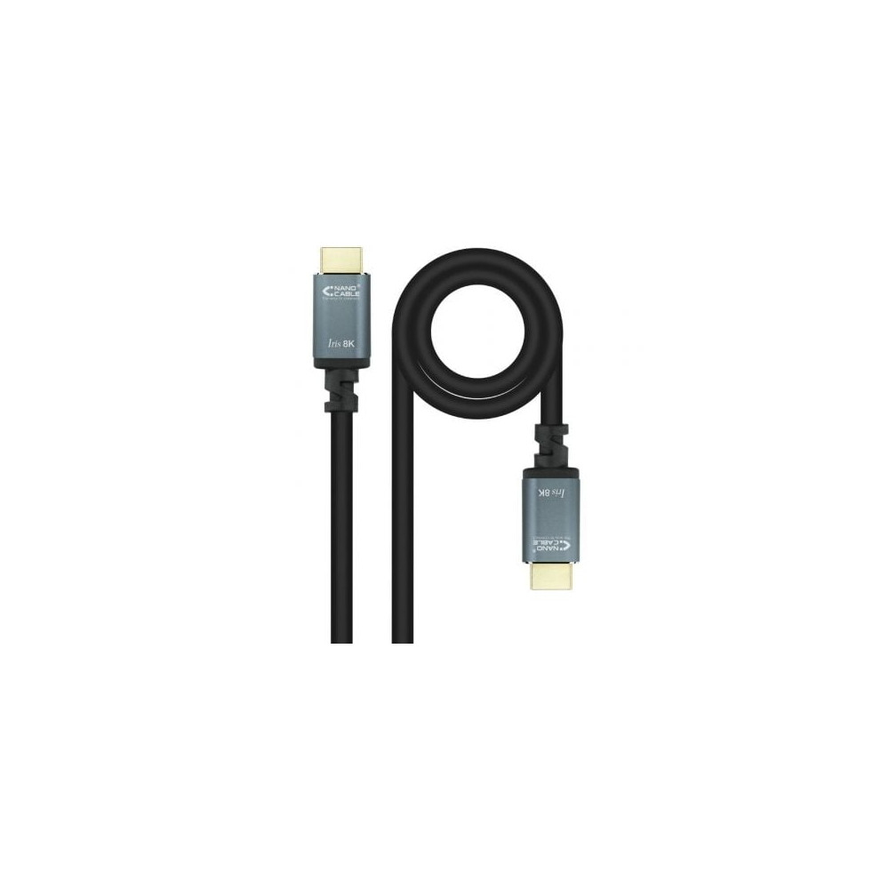Cable HDMI 2.1 IRIS 8K Nanocable 10.15.8005/ HDMI Macho - HDMI Macho/ 5m/ Negro | HDMI