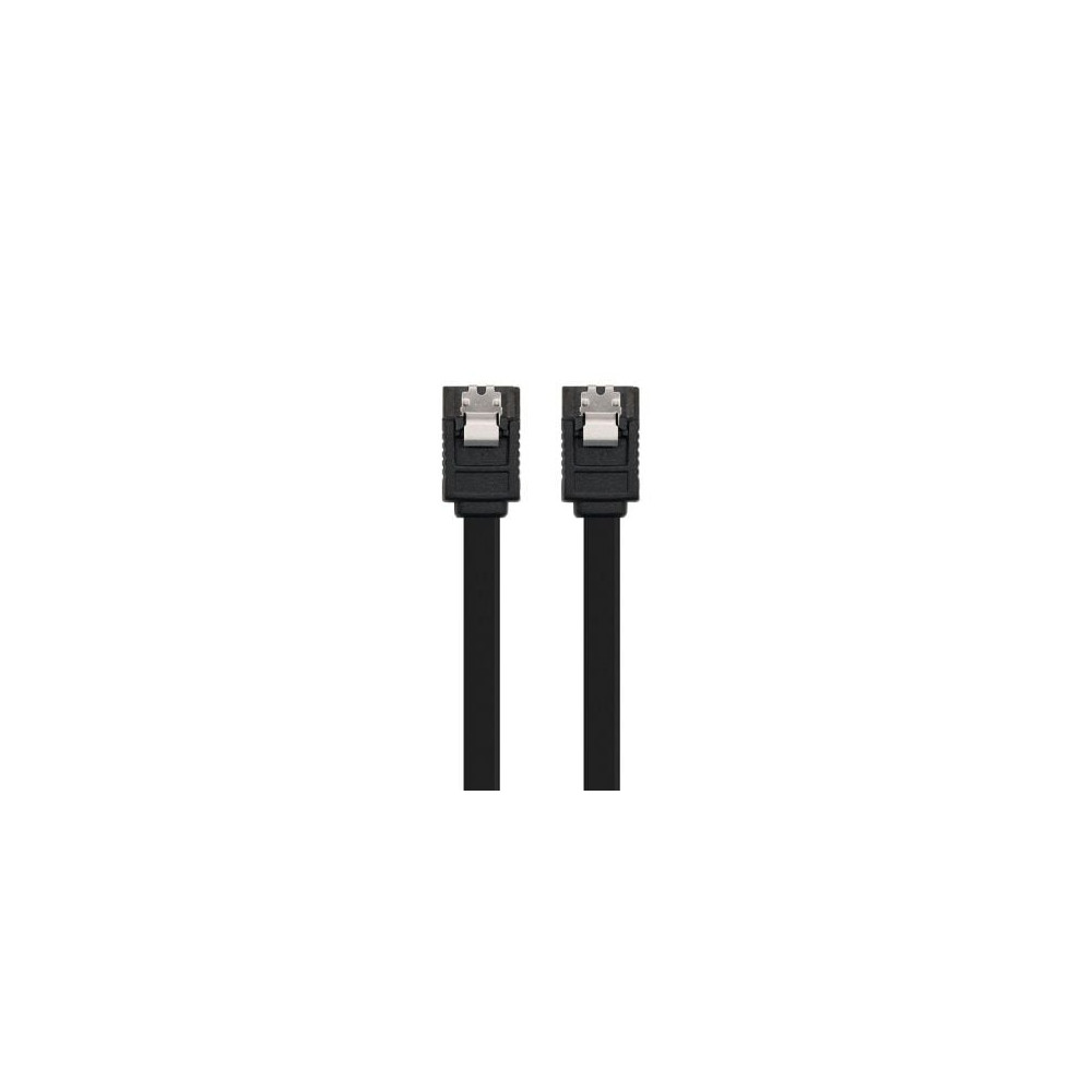 Cable SATA III Nanocable 10.18.1001-BK/ 50cm/ Negro | Alimentación y Datos