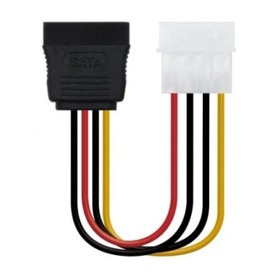 Cable de Alimentación SATA Nanocable 10.19.0205-OEM/ Molex Macho - SATA Hembra/ 16cm | Alimentación y Datos