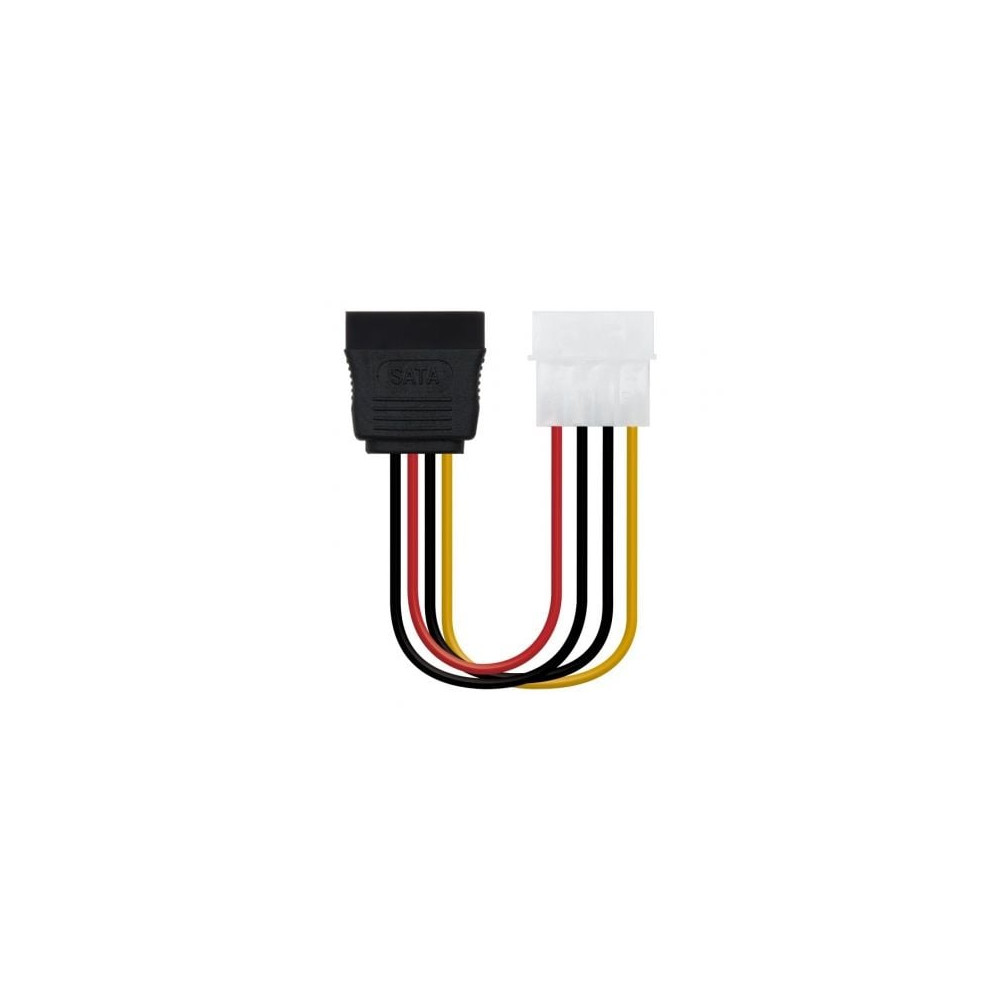 Cable de Alimentación SATA Nanocable 10.19.0205-OEM/ Molex Macho - SATA Hembra/ 16cm | Alimentación y Datos