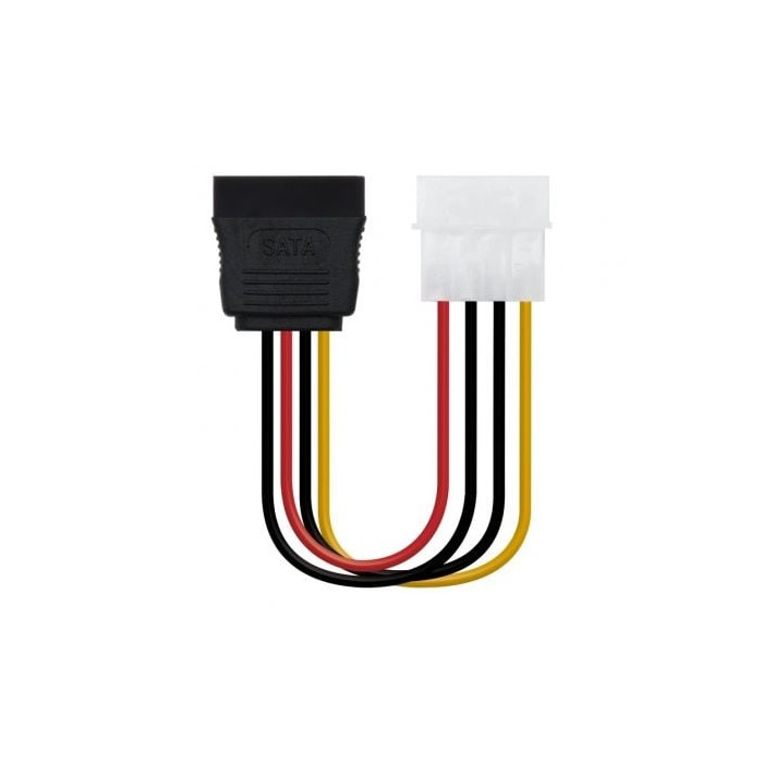 Cable de Alimentación SATA Nanocable 10.19.0205-OEM/ Molex Macho - SATA Hembra/ 16cm | Alimentación y Datos