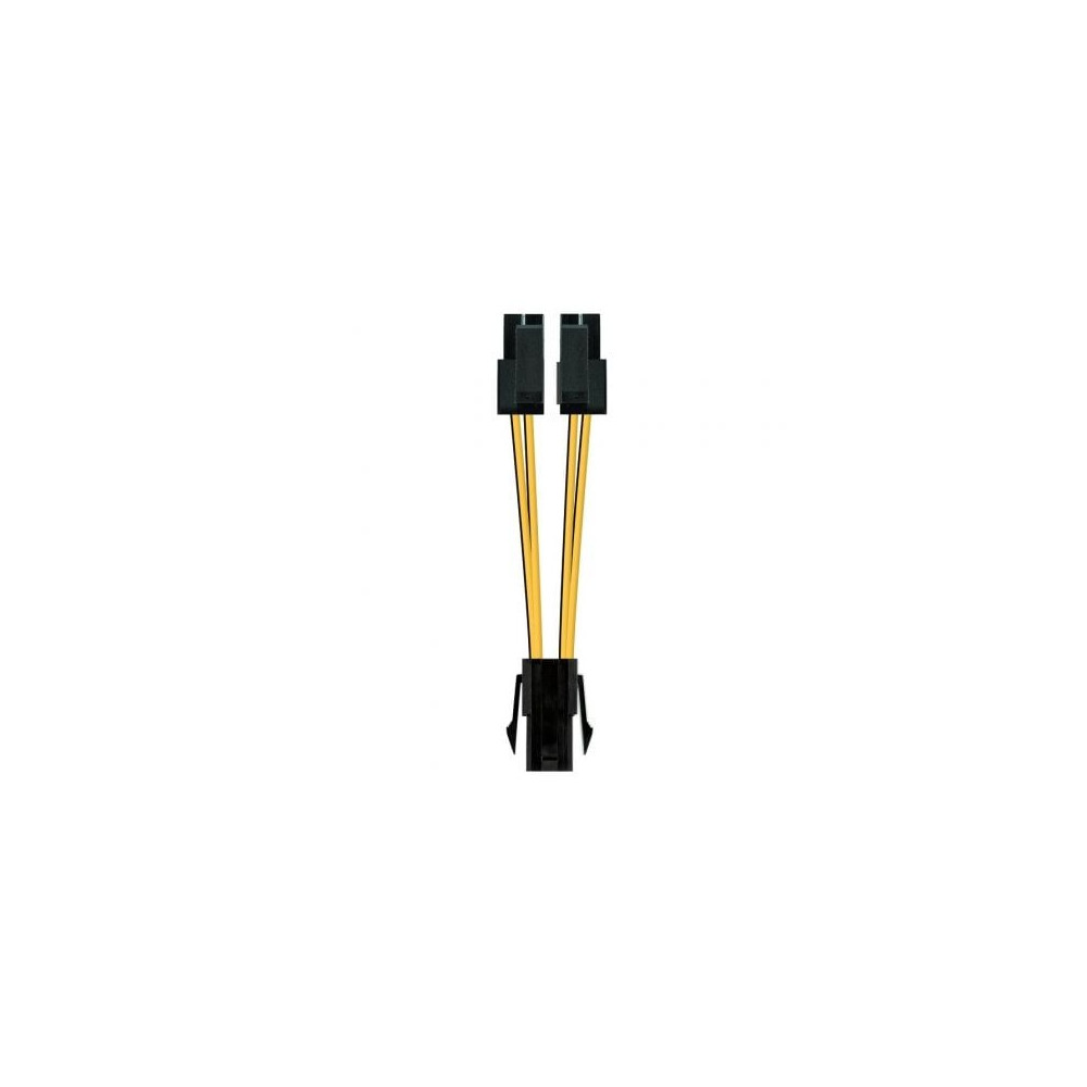Cable de Alimentación Microprocesador Nanocable 10.19.1401/ Molex -4+4 PIN Macho - Molex 4 PIN Hembra/ 15cm | Alimentación y Dat