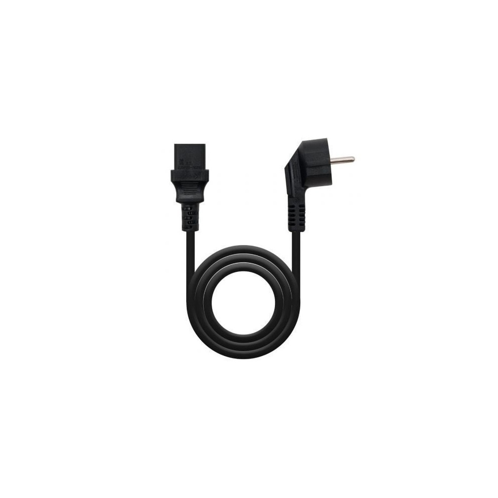 Cable Alimentación CPU Nanocable 10.22.0102-L2/ CEE7 Macho - C13 Hembra/ 2m/ Negro | Alimentación y Datos