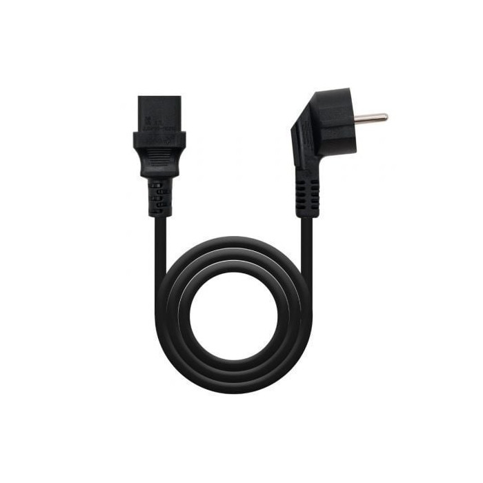 Cable Alimentación CPU Nanocable 10.22.0102-L2/ CEE7 Macho - C13 Hembra/ 2m/ Negro | Alimentación y Datos