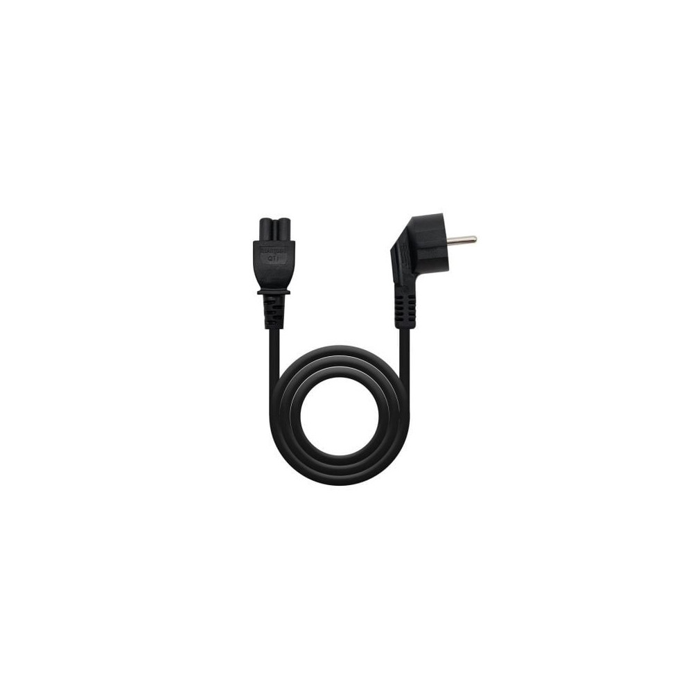 Cable Alimentación Trébol Nanocable 10.22.0302/ Schuko Macho - C5 Hembra/ 1.5m/ Negro | Alimentación y Datos