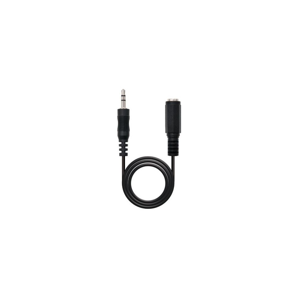 Cable Estéreo Nanocable 10.24.0203/ Jack 3.5 Macho - Jack 3.5 Hembra/ 3m/ Negro | Audio