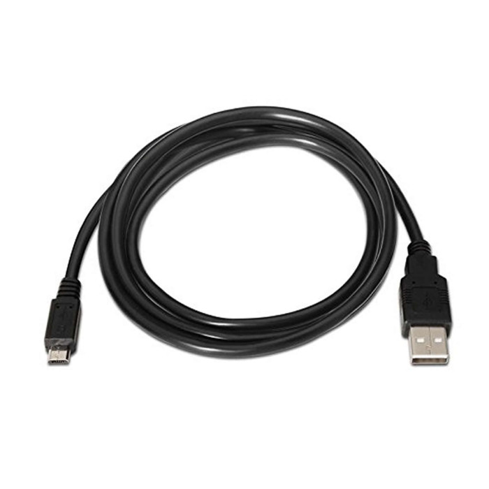 Cable USB 2.0 Nanocable 10.01.0503/ USB Macho - MicroUSB Macho/ 3m/ Negro | USB