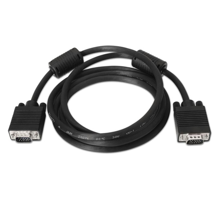 Cable SVGA Nanocable 10.15.0101/ VGA Macho - VGA Macho/ 1m/ Negro | VGA/DVI/DisplayPort