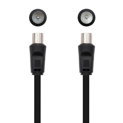 Cable de Antena TV Nanocable 10.26.0202/ 3C-2V Macho - 3C-2V Hembra | Euroconector y Antena
