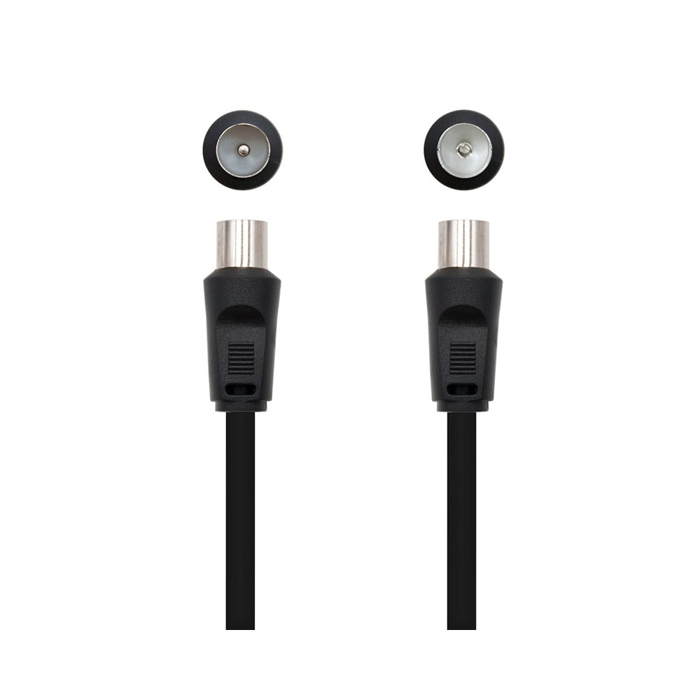 Cable de Antena TV Nanocable 10.26.0202/ 3C-2V Macho - 3C-2V Hembra | Euroconector y Antena