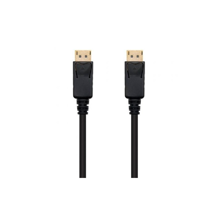 Cable DisplayPort 1.2 4K Nanocable 10.15.2300/ DisplayPort Macho - DisplayPort Macho/ 50cm/ Negro | VGA/DVI/DisplayPort