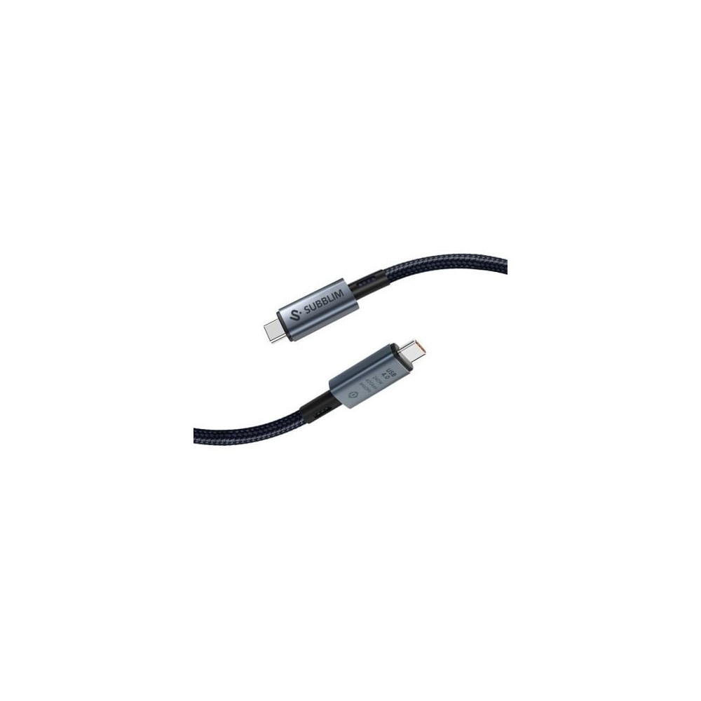 Cable USB 4.0 Tipo-C Subblim Cable High/ USB Tipo-C Macho - USB Tipo-C Macho/ Hasta 240W/ 40Gbps 1.5m/ Negro | USB-C