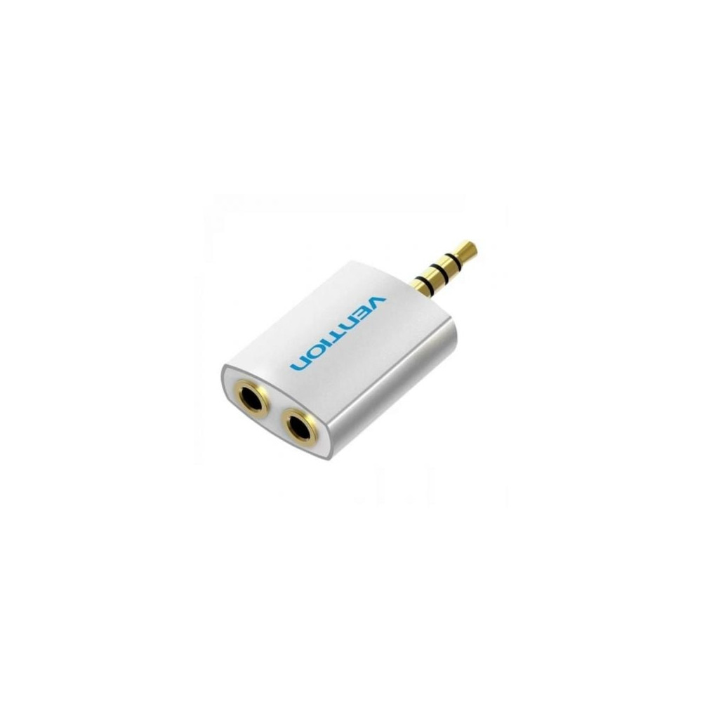 Adaptador Audio Vention BDAW0/ Jack 3.5 Macho - 2x Jack 3.5 Hembra/ Blanco | Audio