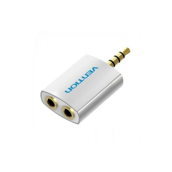 Adaptador Audio Vention BDAW0/ Jack 3.5 Macho - 2x Jack 3.5 Hembra/ Blanco | Audio