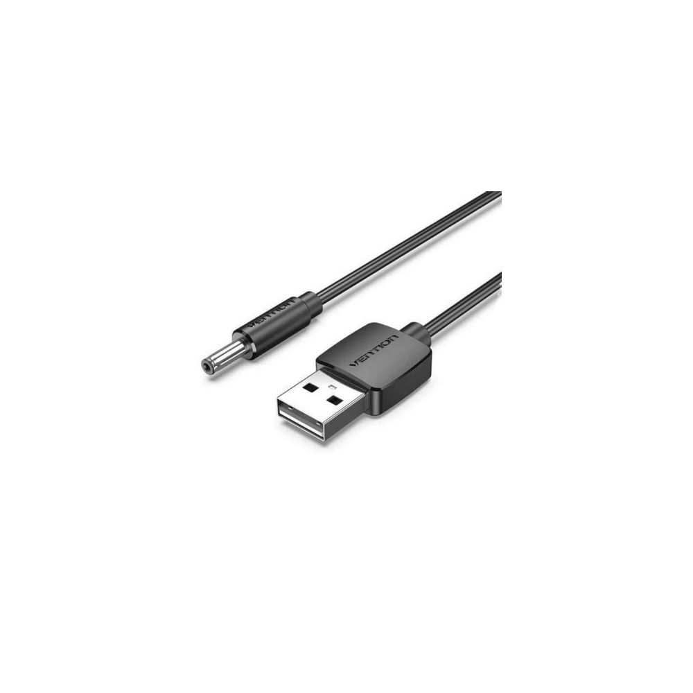 Cable Alimentación Vention CEXBF/ USB Macho - DC 3.5mm Macho/ 1m/ Negro | DC/CA