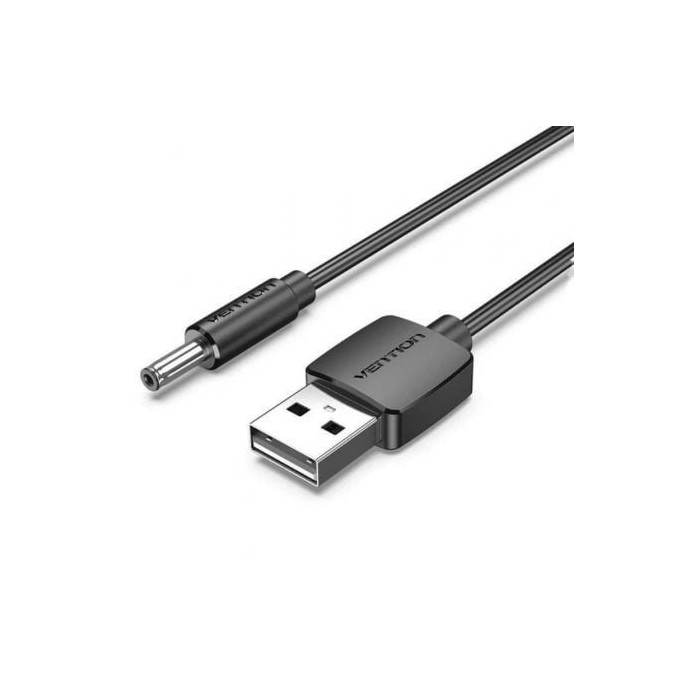 Cable Alimentación Vention CEXBF/ USB Macho - DC 3.5mm Macho/ 1m/ Negro | DC/CA