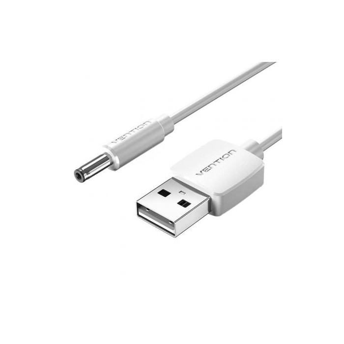 Cable Alimentación Vention CEXWF/ USB Macho - DC 3.5mm Macho/ 1m/ Blanco | DC/CA