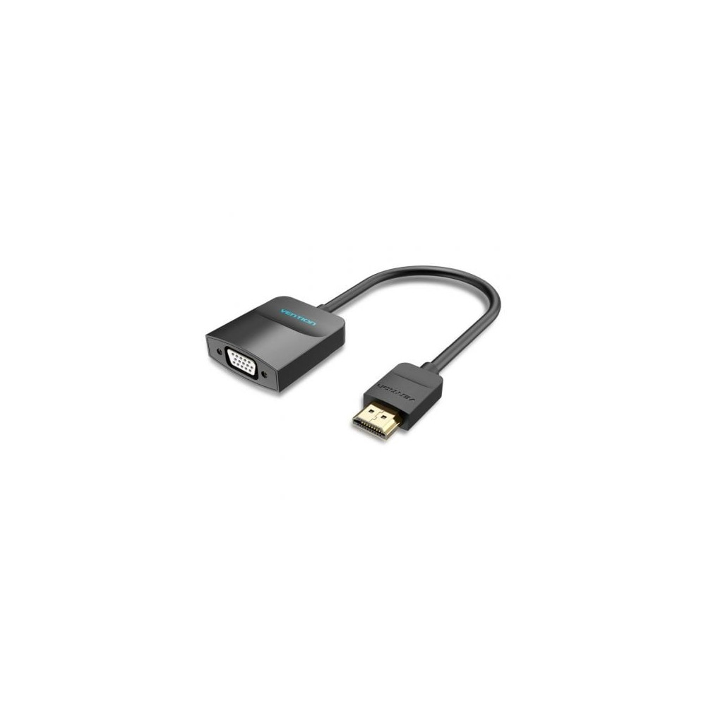 Conversor Vention 42161 HDMI Macho - VGA Hembra - Jack 3.5 Hembra/ 15cm/ Negro | HDMI