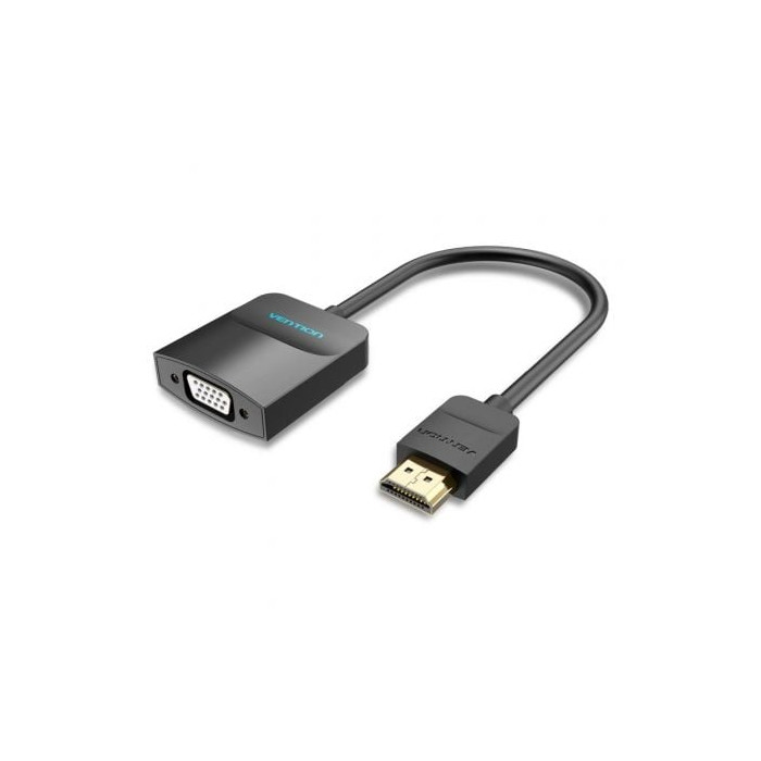 Conversor Vention 42161 HDMI Macho - VGA Hembra - Jack 3.5 Hembra/ 15cm/ Negro | HDMI