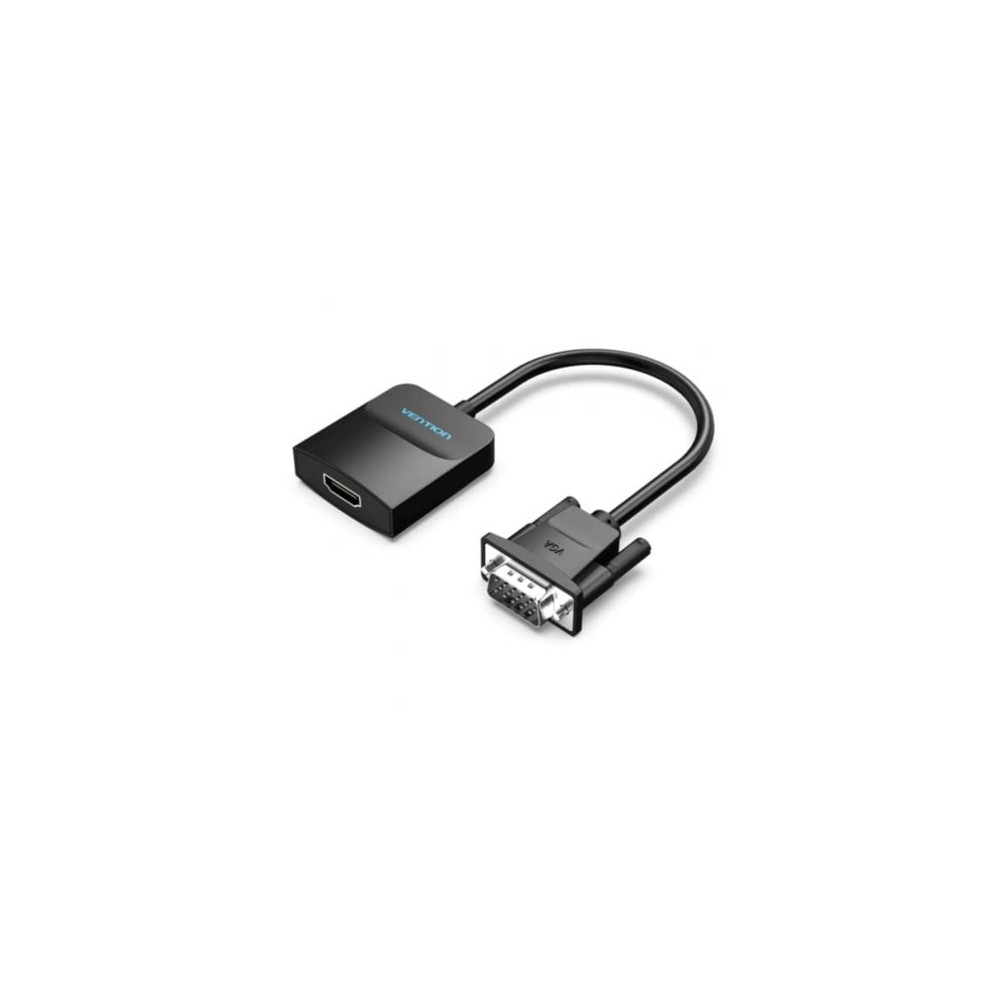 Conversor Vention ACNBB/ VGA Macho - HDMI Hembra/ 15cm/ Negro | VGA/DVI/DisplayPort