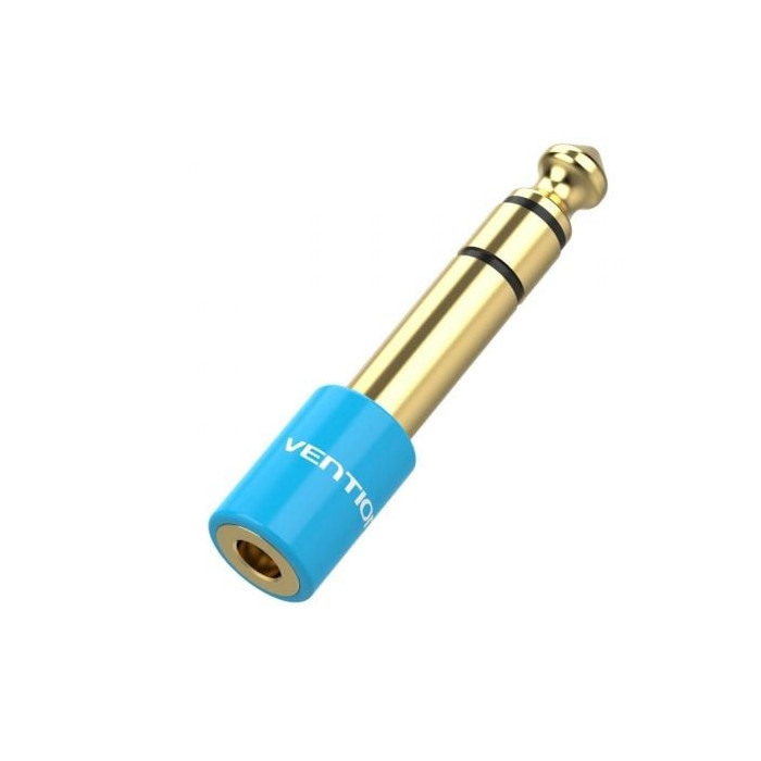 Adaptador Jack Vention VAB-S01-L/ Jack 6.5 Macho - Jack 3.5 Hembra/ Azul | Audio