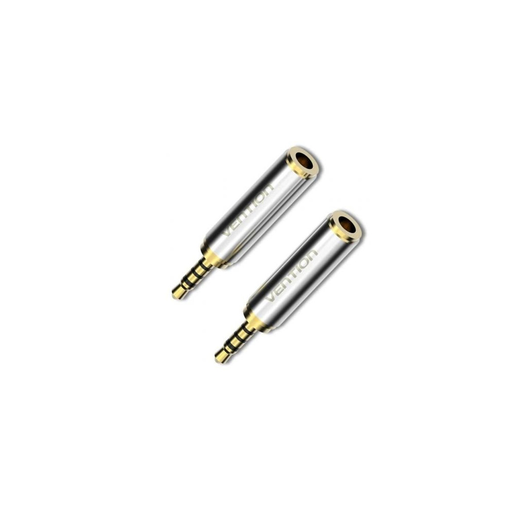 Adaptador Jack Vention VAB-S02/ Jack 2.5 Macho - Jack 3.5 Hembra/ Plata | Audio