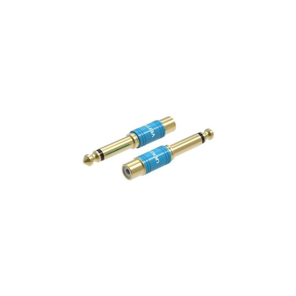 Adaptador Jack Vention VDD-C03/ RCA Hembra - Jack 6.5 Macho/ Azul | Audio