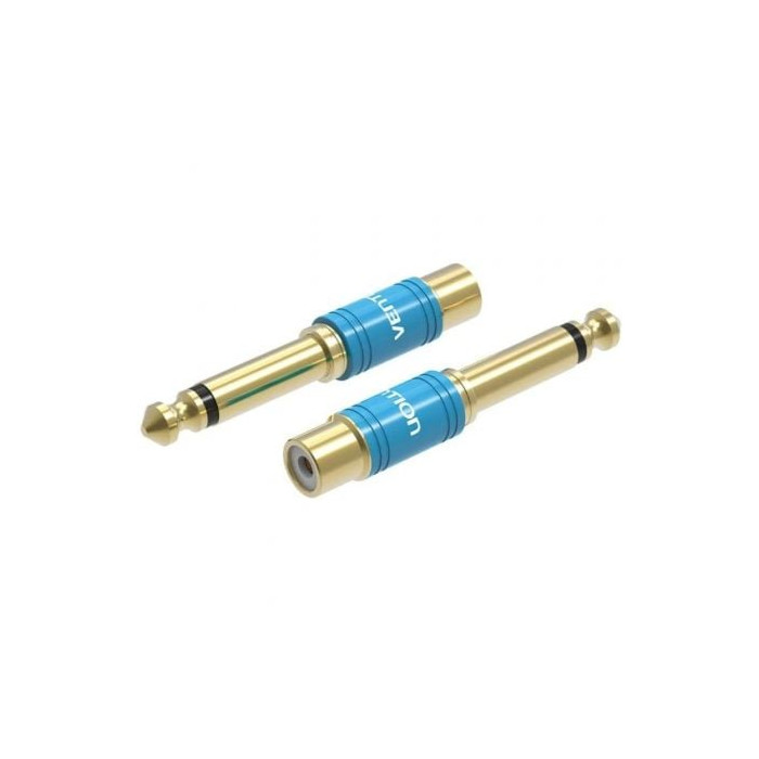 Adaptador Jack Vention VDD-C03/ RCA Hembra - Jack 6.5 Macho/ Azul | Audio