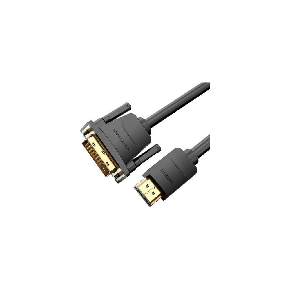 Cable Conversor Vention ABFBI/ DVI Macho - HDMI Macho/ 3m/ Negro | VGA/DVI/DisplayPort
