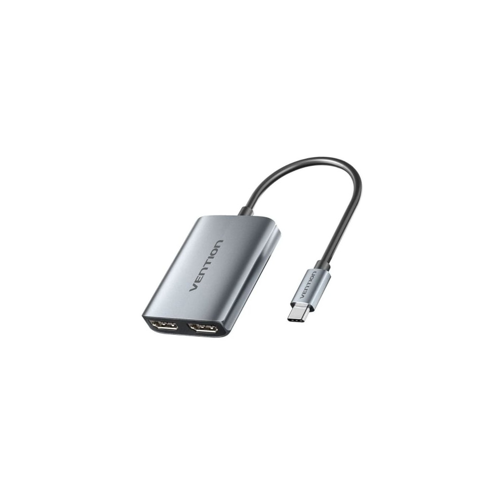Cable Conversor Vention ACZHB/ USB Tipo-C Macho - 2x HDMI Macho/ Gris | HDMI