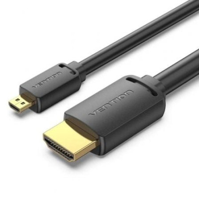 Cable Micro HDMI 2.0 4K Vention AGIBI/ HDMI Macho - Micro HDMI Macho/ 3m/ Negro | HDMI
