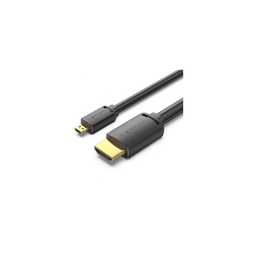 Cable Micro HDMI 2.0 4K Vention AGIBI/ HDMI Macho - Micro HDMI Macho/ 3m/ Negro | HDMI