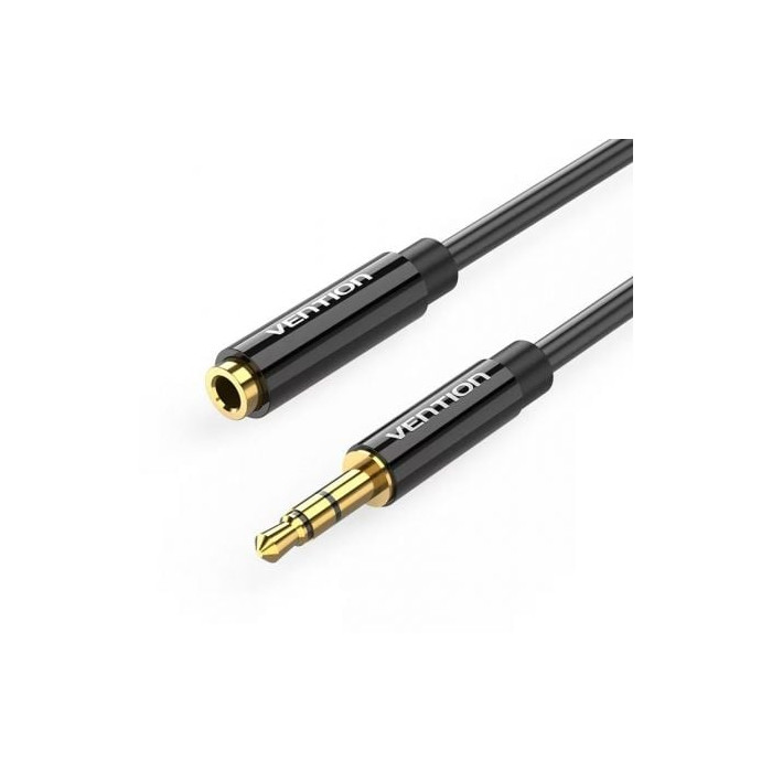 Cable Estéreo Vention BBZBD/ Jack 3.5 Macho - Jack 3.5 Hembra/ 50cm/ Negro | Audio