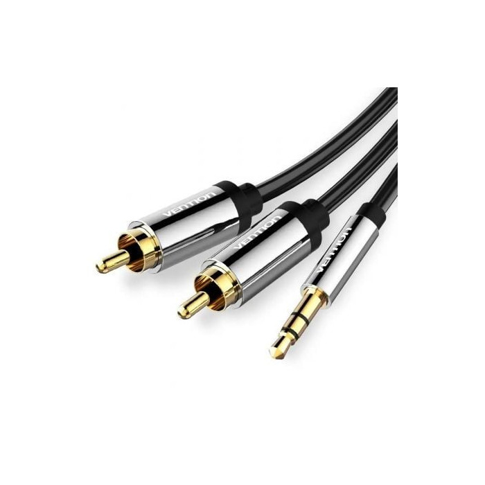 Cable Estéreo Vention BCFBH/ Jack 3.5 Macho - 2x RCA Macho/ 2m/ Negro | Audio