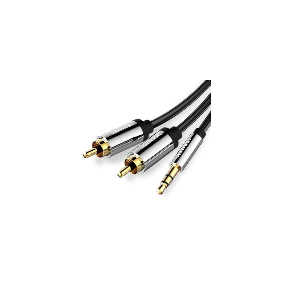 Cable Estéreo Vention BCFBI/ Jack 3.5 Macho - 2x RCA Macho/ 3m/ Negro | Audio
