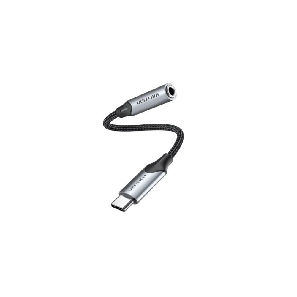 Conversor Vention BGMHF/ Jack 3.5 Hembra - USB Tipo-C Macho/ 1m/ Gris | Audio