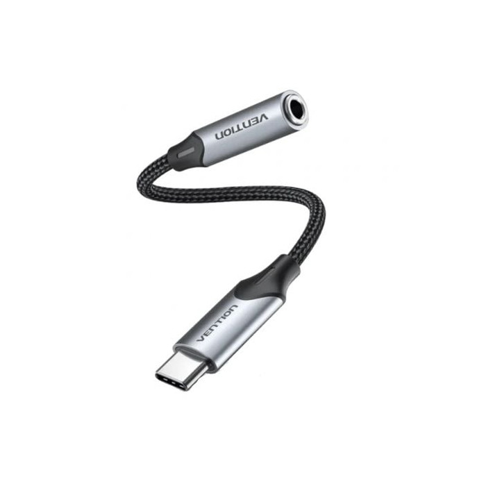 Conversor Vention BGMHF/ Jack 3.5 Hembra - USB Tipo-C Macho/ 1m/ Gris | Audio
