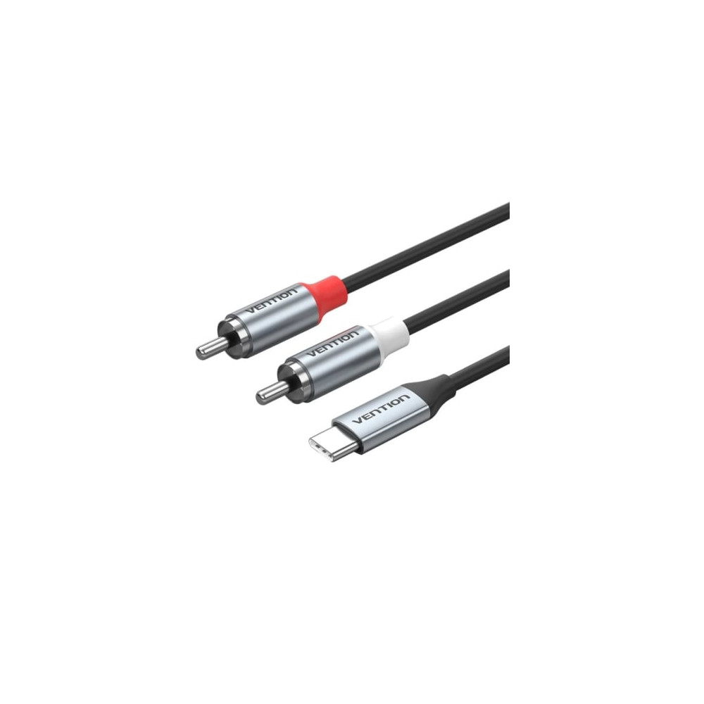 Cable Estéreo Vention BIKHH/ USB Tipo-C Macho - 2x RCA Macho/ 2m/ Gris | Audio