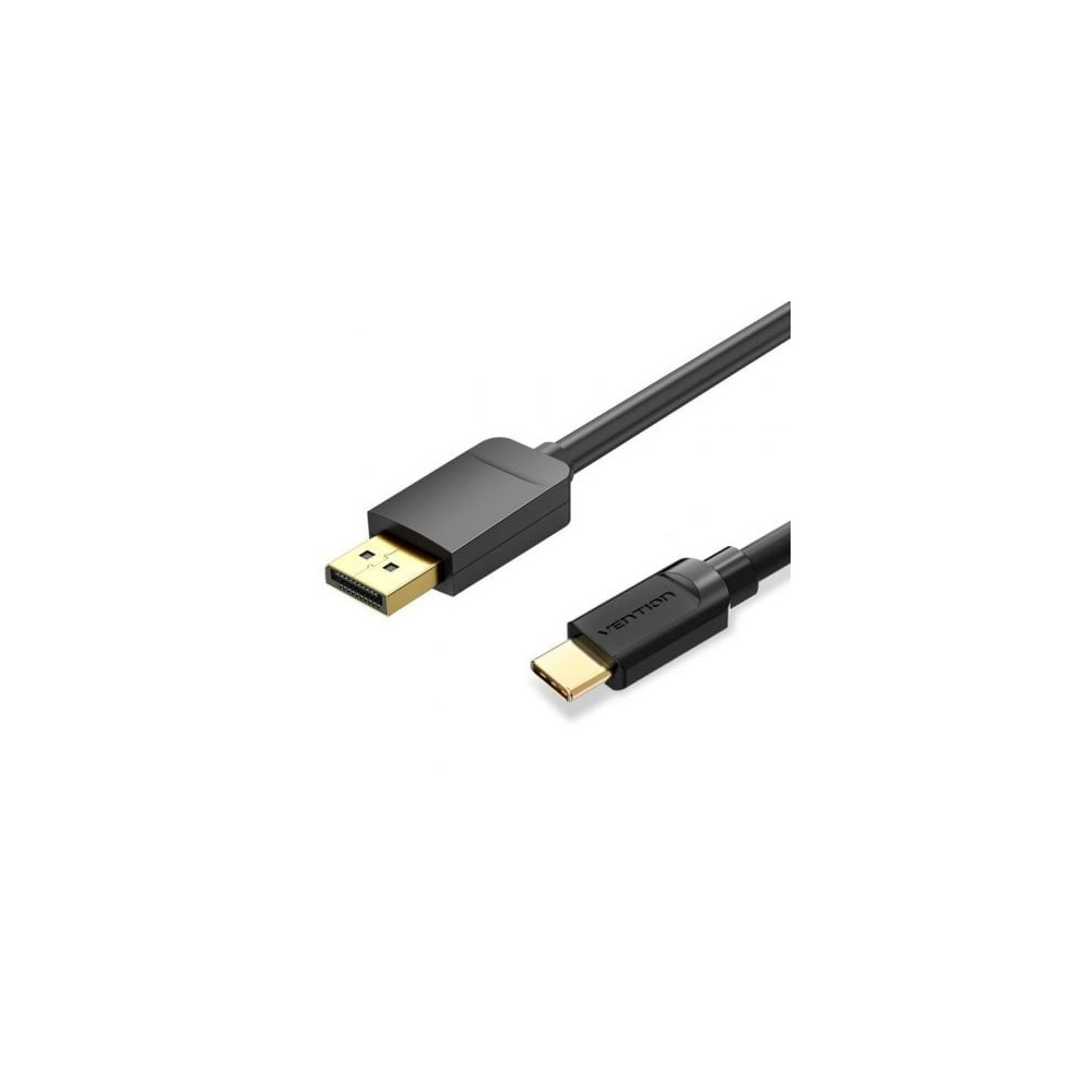 Cable Conversor Vention CGYBH/ USB Tipo-C Macho - DisplayPort Macho/ 2m/ Negro | VGA/DVI/DisplayPort