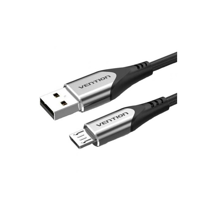Cable USB 2.0 Vention COAHG/ USB Macho - MicroUSB Macho/ 480Mbps/ 1.5m/ Gris | USB