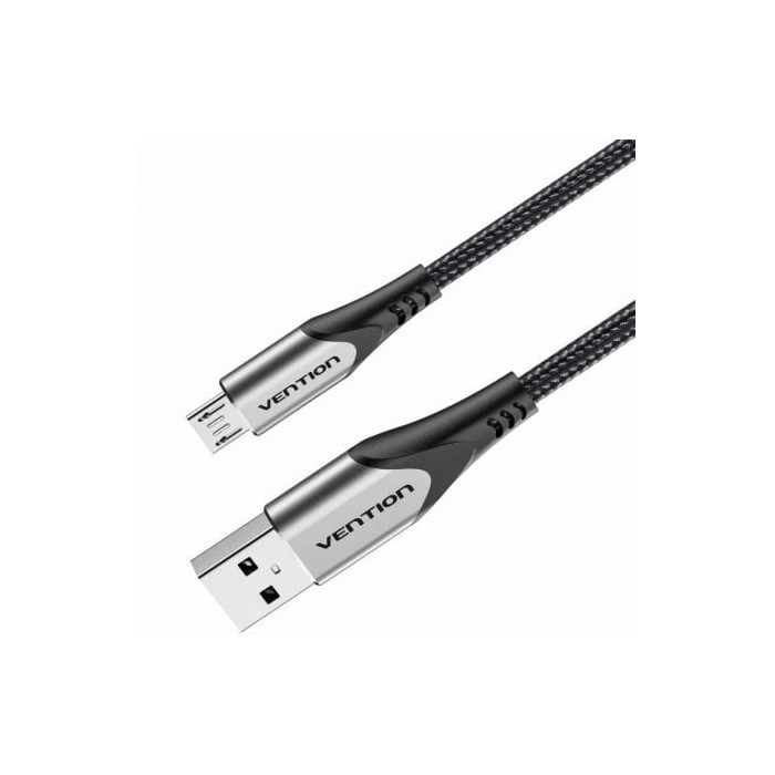 Cable USB 2.0 Vention COAHH/ microUSB Macho - USB Macho/ 480Mbps/ 2m/ Gris | USB