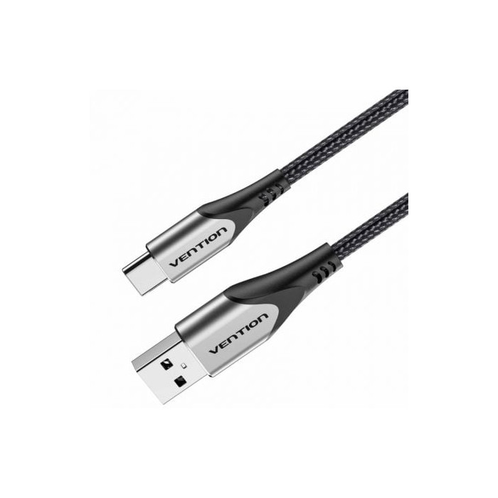 Cable USB 2.0 Tipo-C Vention CODHH/ USB Macho - USB Tipo-C Macho/ 480Mbps/ 2m/ Gris | USB