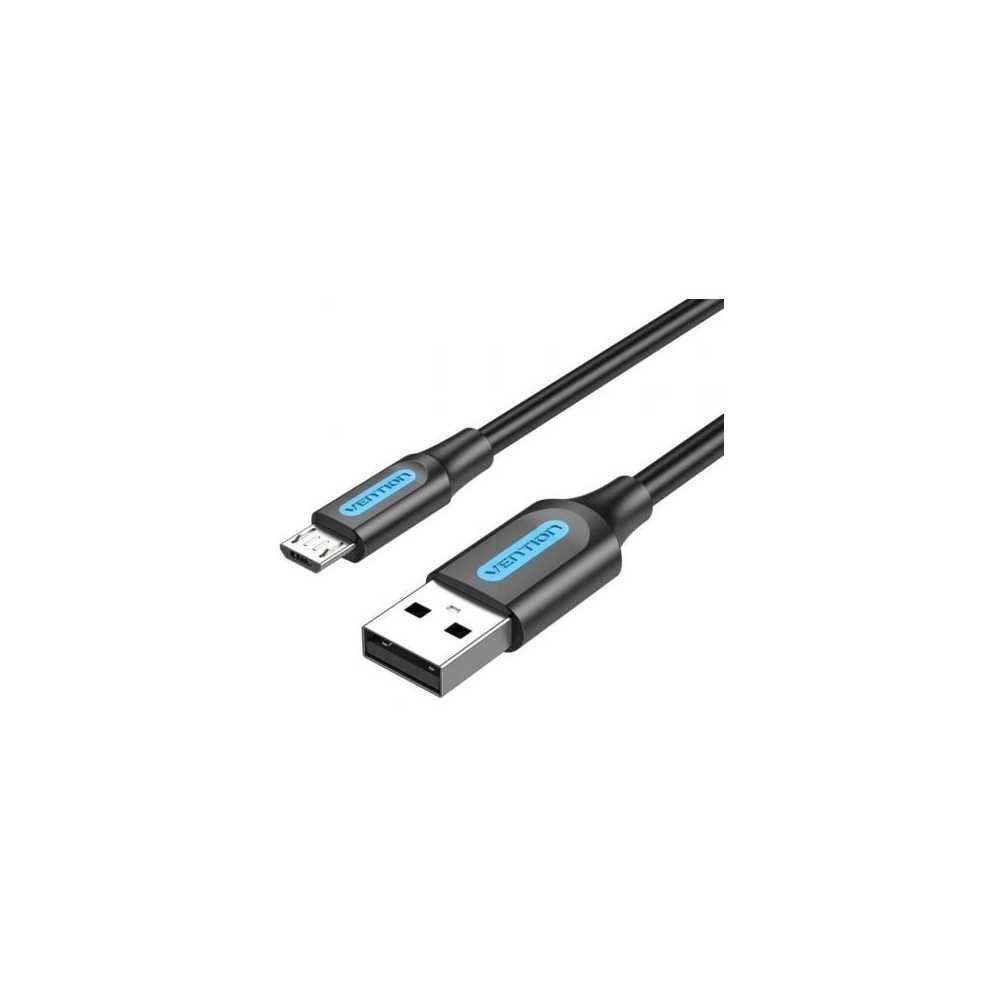 Cable USB 2.0 Vention COLBG/ USB Macho - MicroUSB Macho/ Hasta 60W/ 480Mbps/ 1.5m/ Negro | USB