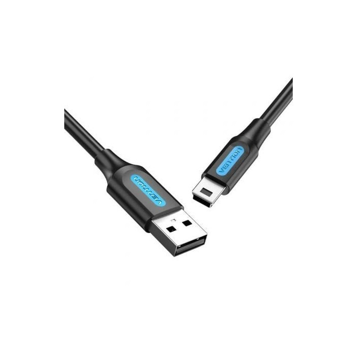 Cable USB 2.0 Vention COMBD/ USB Macho - MiniUSB Macho/ 480Mbps/ 50cm/ Negro | USB