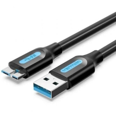 Cable USB 3.0 Vention COPBH/ USB Macho - MicroUSB Macho/ 5Gbps/ 2m/ Negro | USB