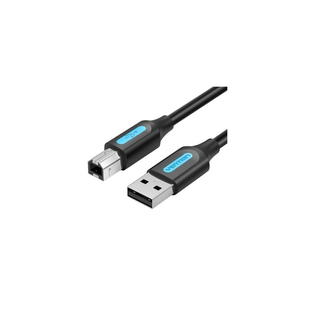 Cable USB 2.0 Impresora Vention COQBD/ USB Tipo-B Macho - USB Macho/ 480Mbps/ 50cm/ Negro | USB
