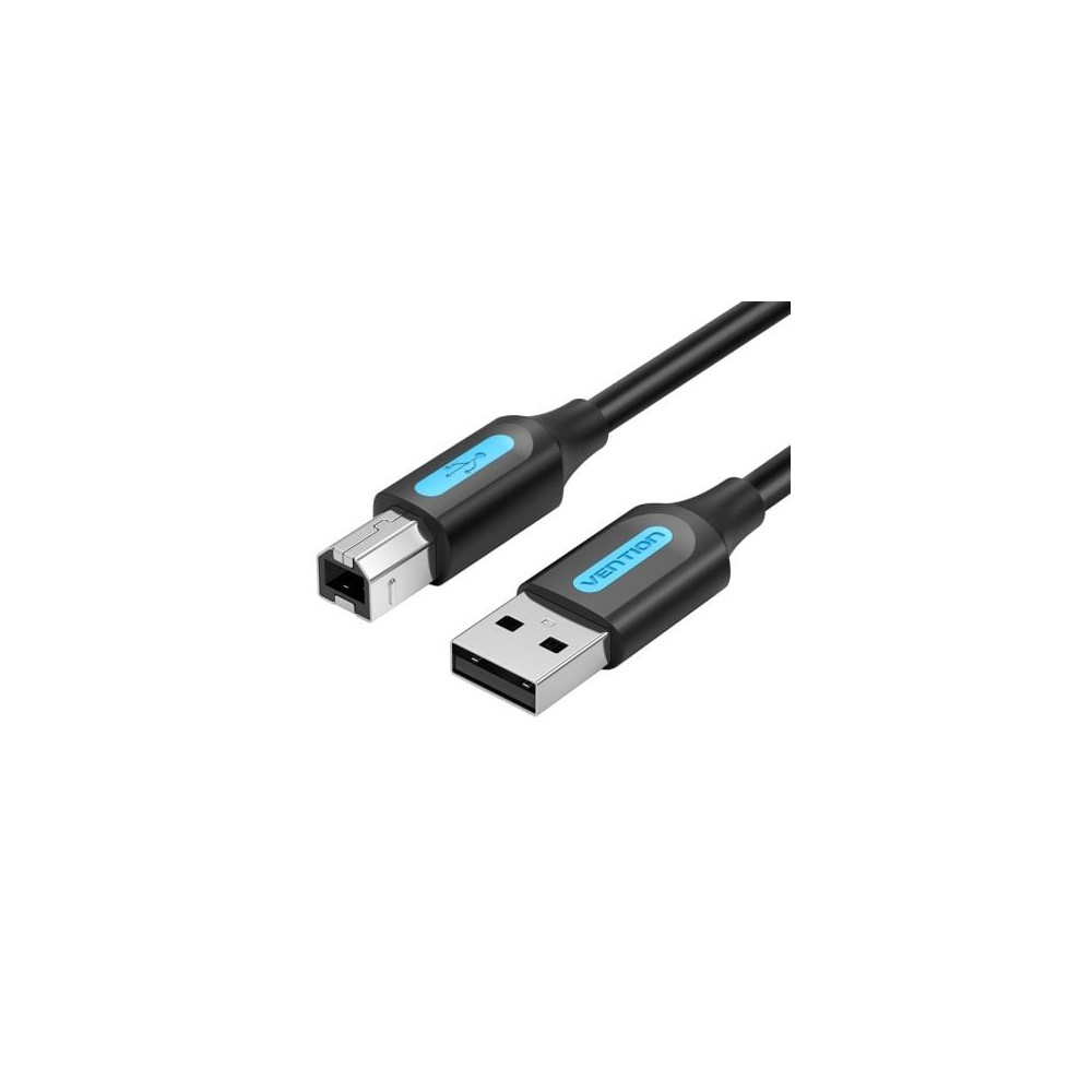 Cable USB 2.0 Impresora Vention COQBH/ USB Tipo-B Macho - USB Macho/ 480Mbps/ 2m/ Negro | USB