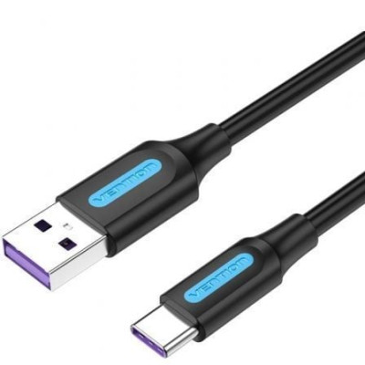 Cable USB 2.0 Tipo-C Vention CORBG/ USB Macho - USB Tipo-C Macho/ 480Mbps/ 1.5m/ Negro | USB