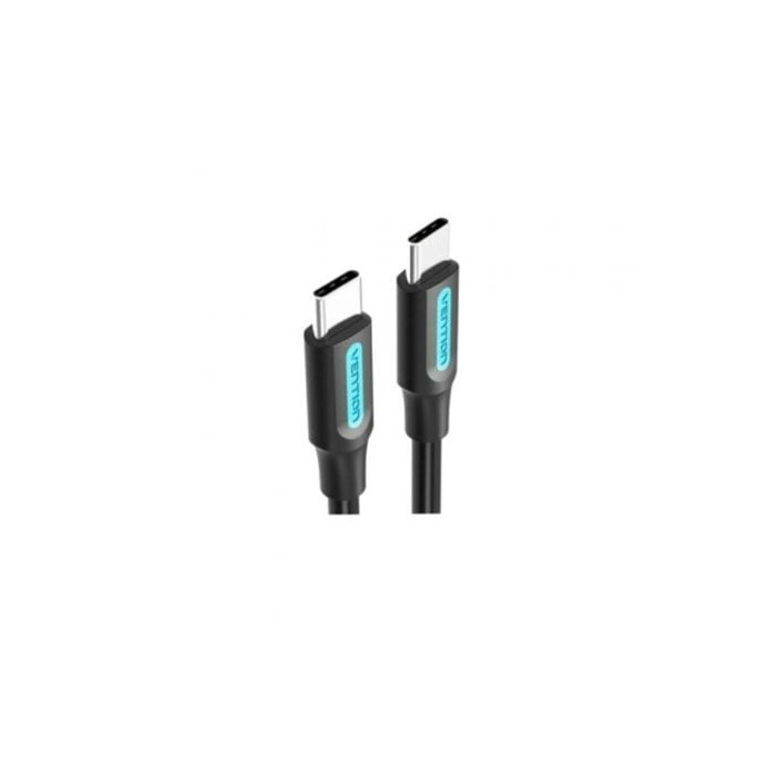 Cable USB 2.0 Tipo-C Vention COSBF/ USB Tipo-C Macho - USB Tipo-C Macho/ Hasta 60W/ 480Mbps/ 1m/ Negro | USB-C